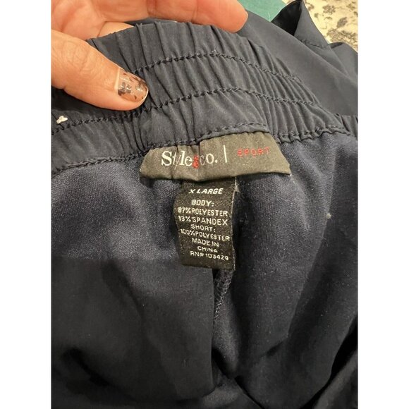 Style & Co. Sport Navy Blue Skort XL Polyester/Spandex Blend With Elastic Waist - Picture 5 of 7